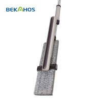 Hand free flat mop microfiber material for floor cleaning